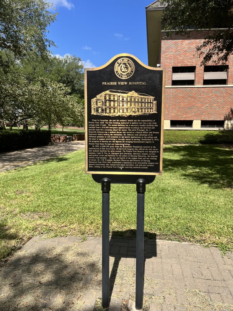 Prairie View Hospital Historical marker