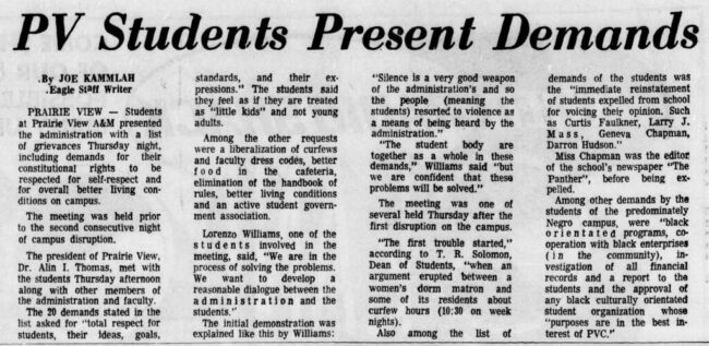 The Bryan (TX) Eagle, February 26, 1971.