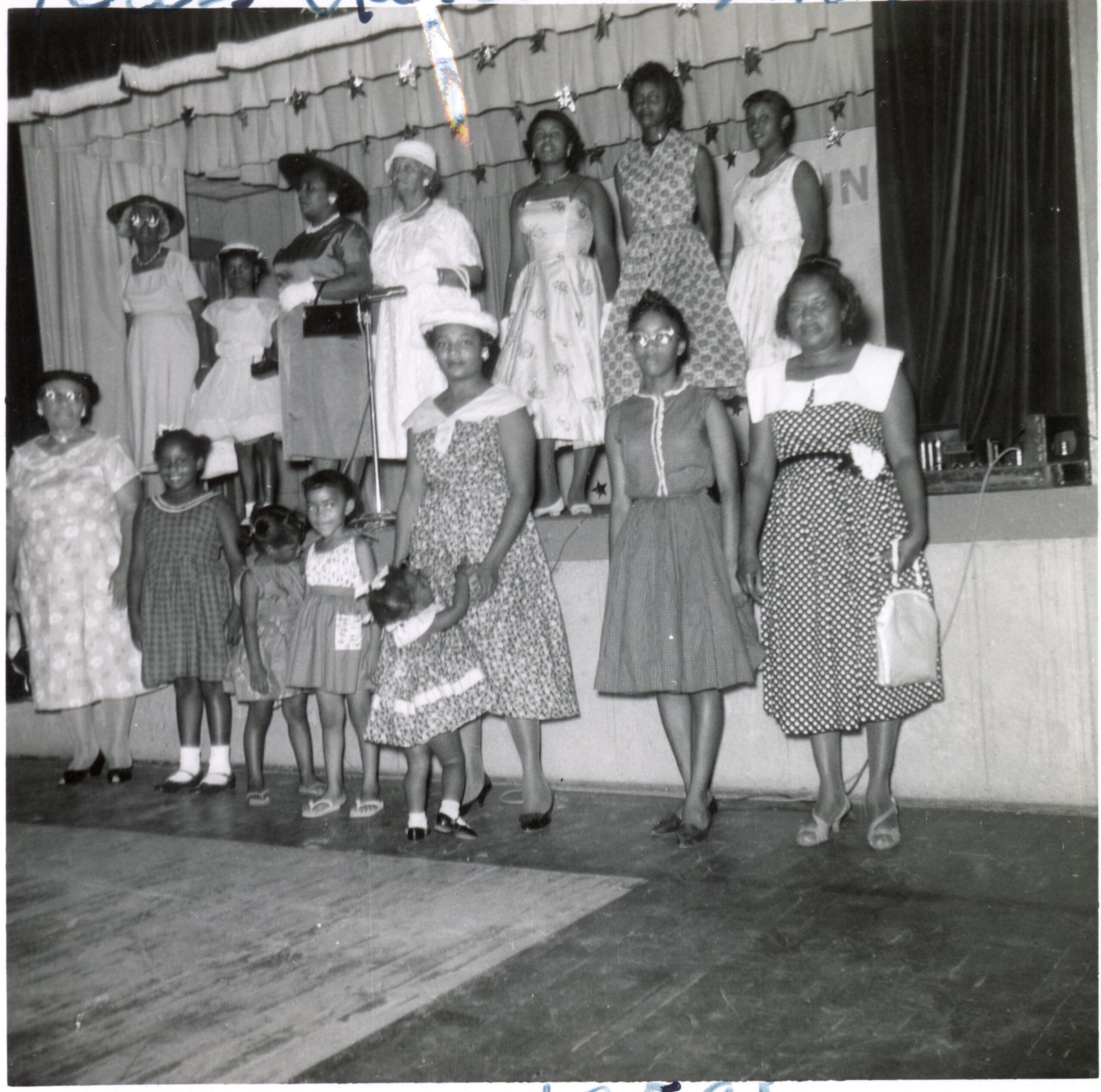 4-H Club Dress Revue Models in 1959 Bowie County [Courtesy of the Cooperative Extension & Home Demonstration Collection, the Special Collections & Archives Department, John B. Coleman Library, Prairie View A&M University]