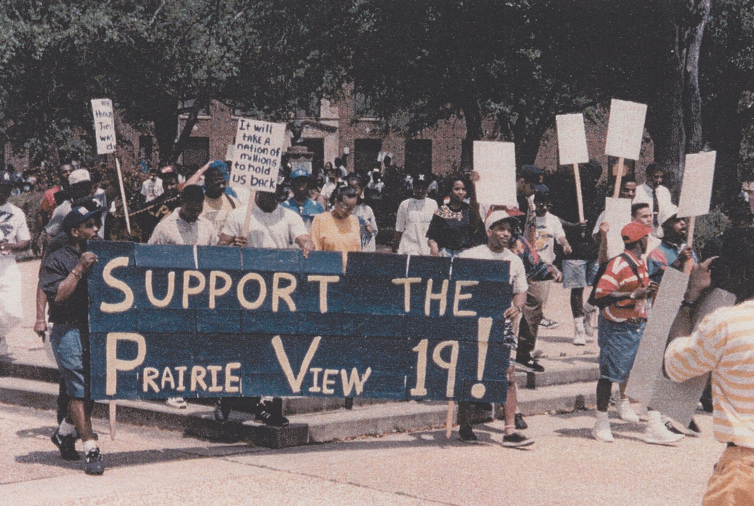 A march for the PV 19 [Photograph by Frank Jackson, 1991]