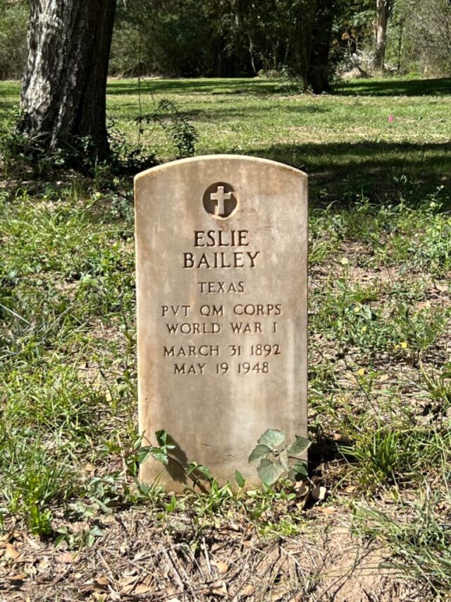 The headstone of Elsie Bailey after initial cleaning with D2 biological solution [Photo © T. DeWayne Moore, 2023]