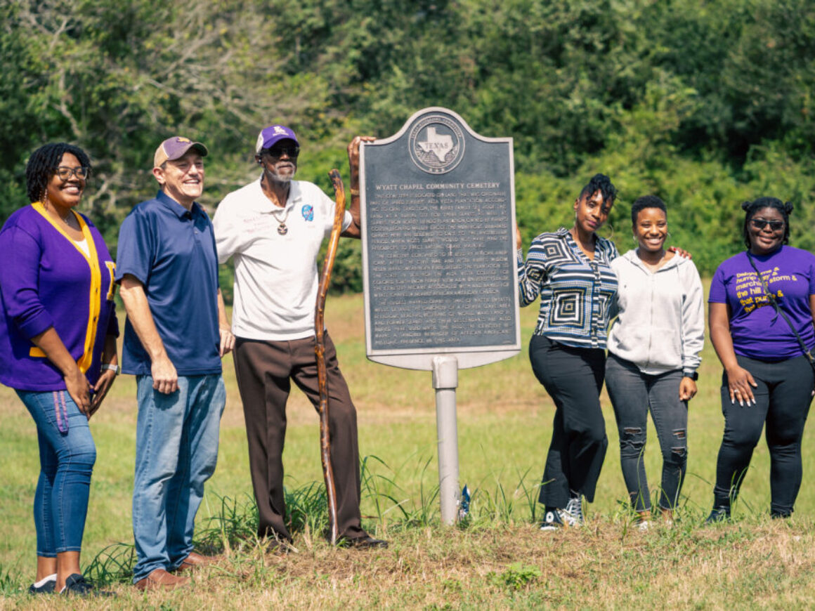 Dr. Moore, descendants, and students