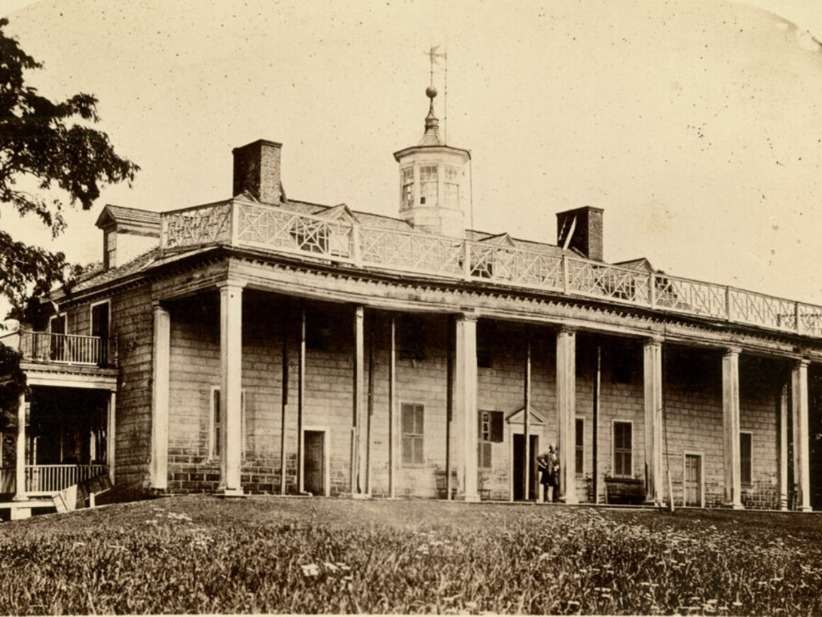 A picture of Mt. Vernon in in the mid-1800s