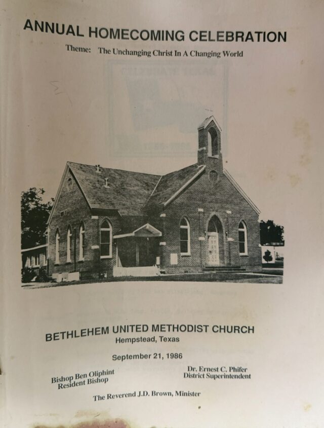 1986 Homecoming Program Cover