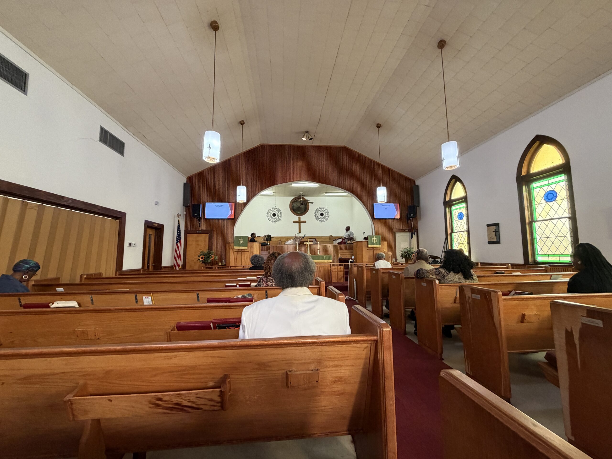 A church view from the back